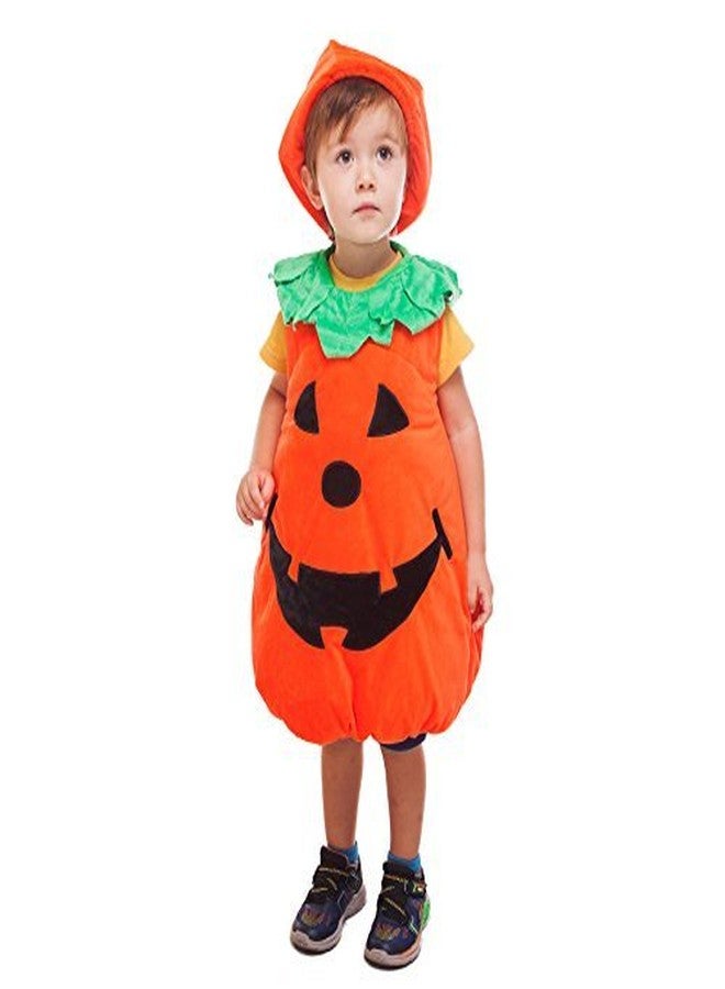 BSTAOFY Halloween Orange Pumpkin Costume Suit for 3T 4T 5T 6T Toddler Kids Lantern Face Fancy Dress up for Carnival - Image 1