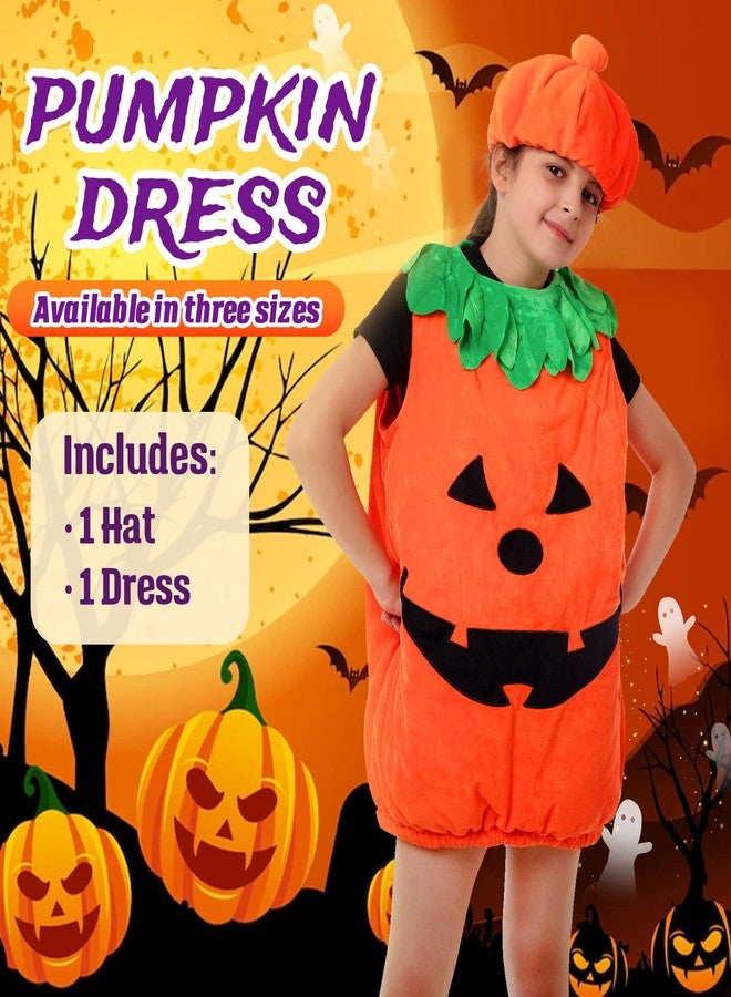 BSTAOFY Halloween Orange Pumpkin Costume Suit for 3T 4T 5T 6T Toddler Kids Lantern Face Fancy Dress up for Carnival - Image 5
