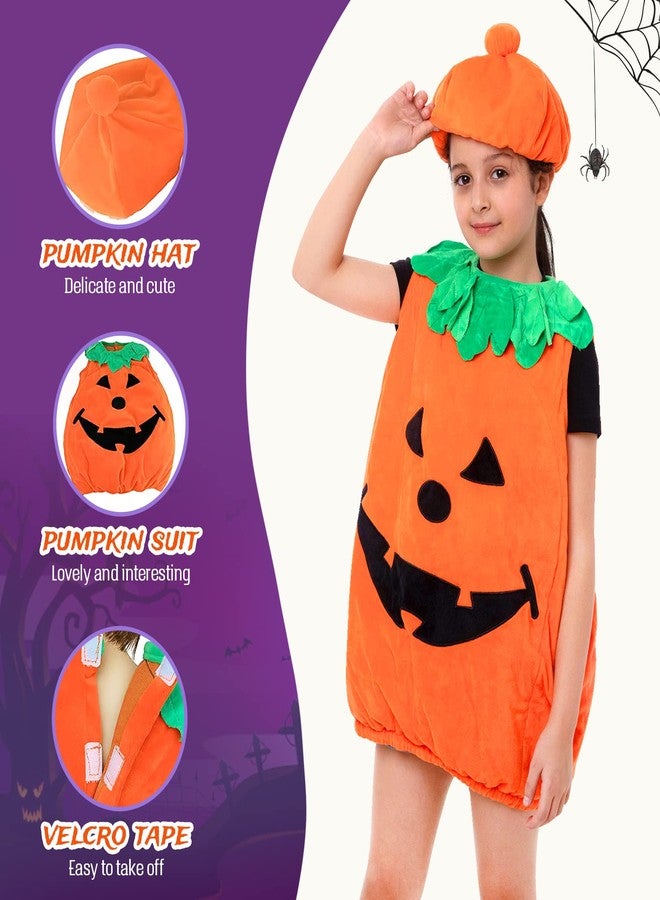 BSTAOFY Halloween Orange Pumpkin Costume Suit for 3T 4T 5T 6T Toddler Kids Lantern Face Fancy Dress up for Carnival - Image 4