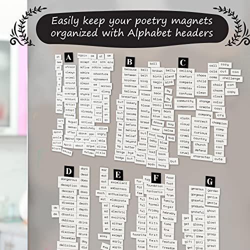 Simply magic 1138 PCS Complete Poetry Magnets Kit, Word Magnet for Fridge, Magnetic Words, Word Fridge Magnets, Sentence Building, Sentence Magnet to Write Poems, Stories, Conversations - Simply Magic - Image 5