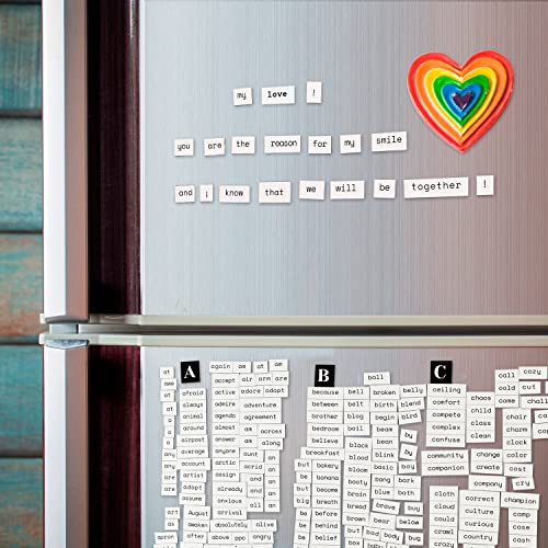 Simply magic 1138 PCS Complete Poetry Magnets Kit, Word Magnet for Fridge, Magnetic Words, Word Fridge Magnets, Sentence Building, Sentence Magnet to Write Poems, Stories, Conversations - Simply Magic - Image 2