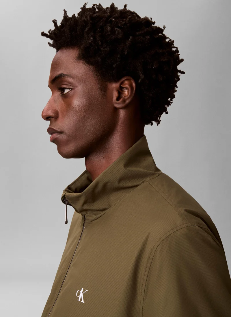 Calvin Klein Jeans Fatigue Logo Zip Through Jacket for Men | Best Price UAE