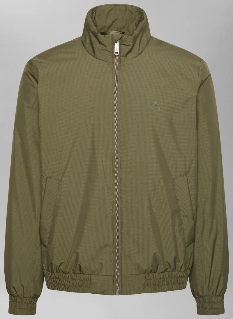 Calvin Klein Jeans Fatigue Logo Zip Through Jacket for Men | Best Price UAE