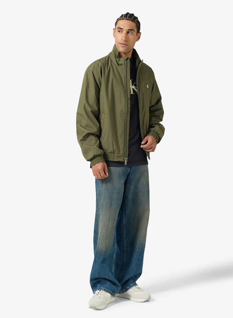 Calvin Klein Jeans Fatigue Logo Zip Through Jacket for Men | Best Price UAE