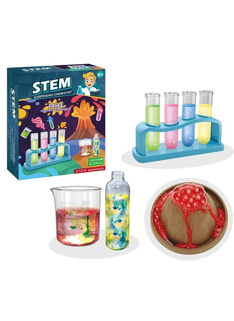 STEM 14 in 1 Chemistry Experiments,Science and Physics home chemical lab Educational Game for kids and It is an educational game that helps focus, creativity,Children's DIY 6+ Years - Image 1