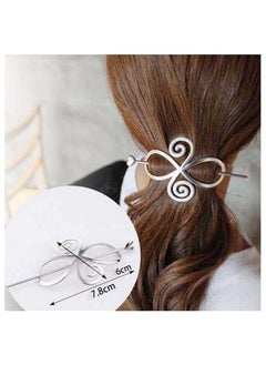 Yheakne Yheakne Vintage Celtic Knot Hair Slide Pin Silver Celtic Infinity Hair Barrette Long Hair Pin Bun Holder Clips Decorative Hair Accessories for Women and Girls 