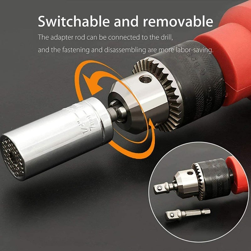 WROPZO WROPZO Universal Torque Wrench Head Set Socket Sleeve 719mm Power Drill Ratchet Bushing Spanner Key Magic Grip Multi Hand Tools  - Image 5