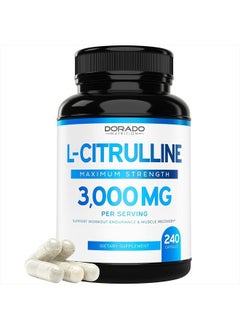 DORADO NUTRITION L-Citrulline Maximum Strength, 3000mg - 240 Capsules  - Image 1