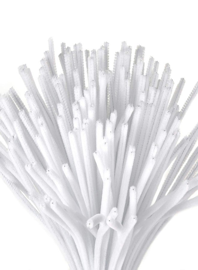 Caydo 200 Pieces White Pipe Cleaners Craft Chenille Stems for DIY Art Creative Crafts Party Decorations (12 Inch x 6 mm) - Image 1