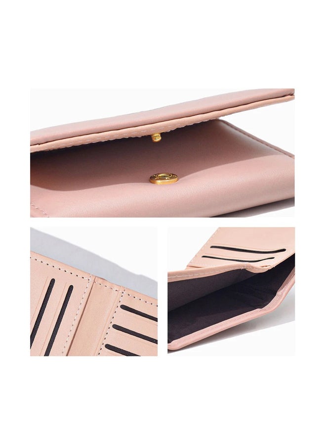 The Black Pearl Accessories Leather Flip Wallet & Card Holder with 9 Pockets - Pink - Image 2