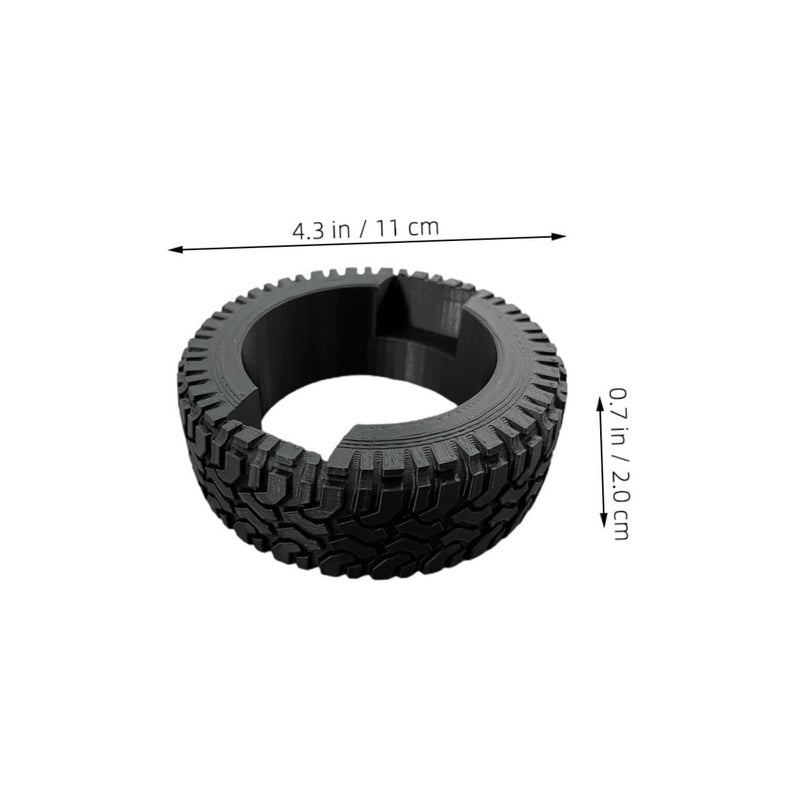 Creative Tire Shaped Business Card Holder Desk Organizer Stylish Office Table Decoration - Image 3