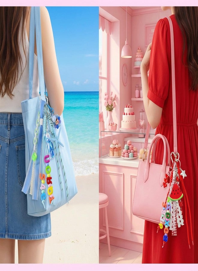 سميدي سلسلة مفاتيح من حبل الباراكورد من Cmidy، زينة حقيبة من حبل الباراكورد، 12 قطعة، حبل سلسلة مفاتيح من حبل النايلون المضفر للحقائب والمحافظ وحقائب الظهر وحقائب اليد (ملونة) - Image 4