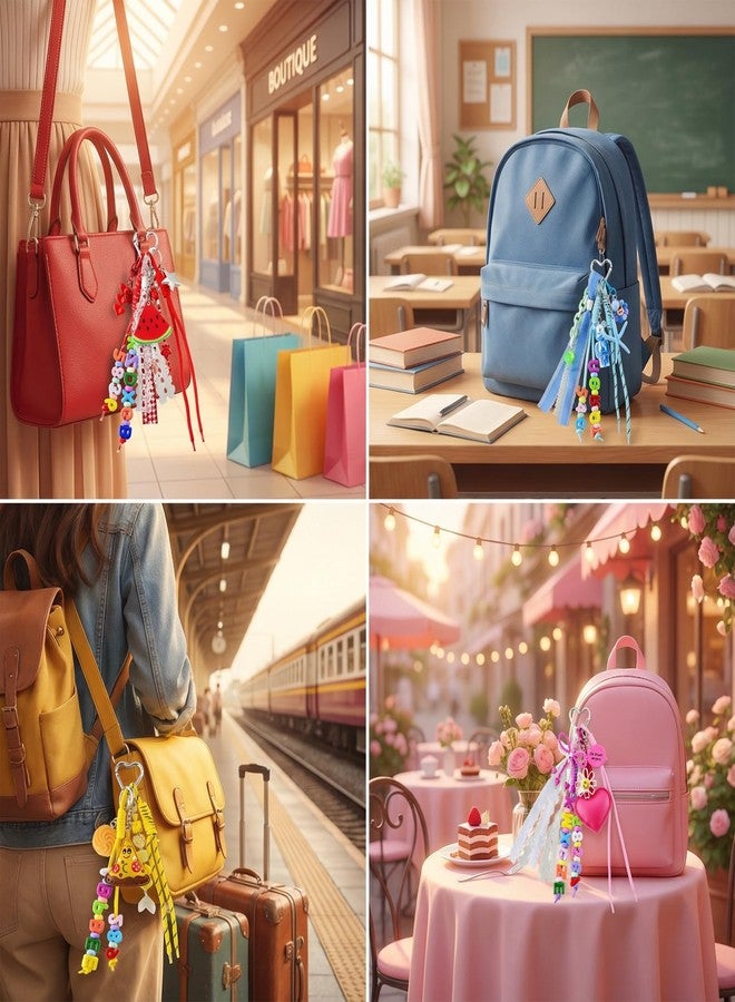 سميدي سلسلة مفاتيح من حبل الباراكورد من Cmidy، زينة حقيبة من حبل الباراكورد، 12 قطعة، حبل سلسلة مفاتيح من حبل النايلون المضفر للحقائب والمحافظ وحقائب الظهر وحقائب اليد (ملونة) - Image 5