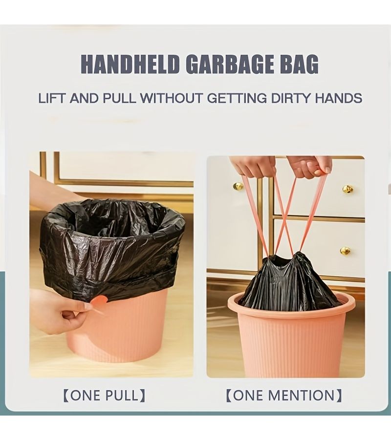 30pcs 15 Liter Drawstring Garbage Bags for Home Office Trash Can Liners - Image 2