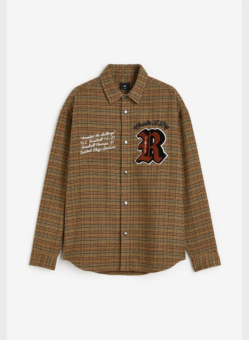 H&M Prined Relaxed Fit Shirt