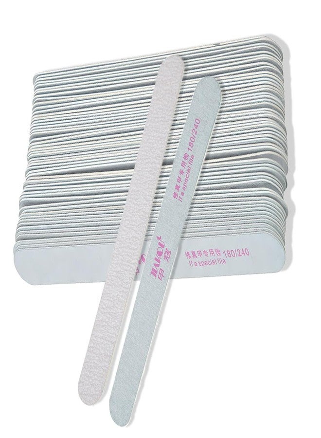 FILFEEL 50 PCS Nail File, Professional Double Sided 180/240 Grit Nail Buffering Files, Sand Board Manicure Pedicure Tools for Home Nail Salon - Image 1