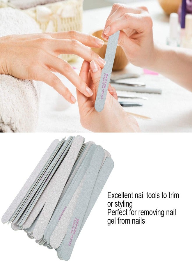 FILFEEL 50 PCS Nail File, Professional Double Sided 180/240 Grit Nail Buffering Files, Sand Board Manicure Pedicure Tools for Home Nail Salon - Image 2
