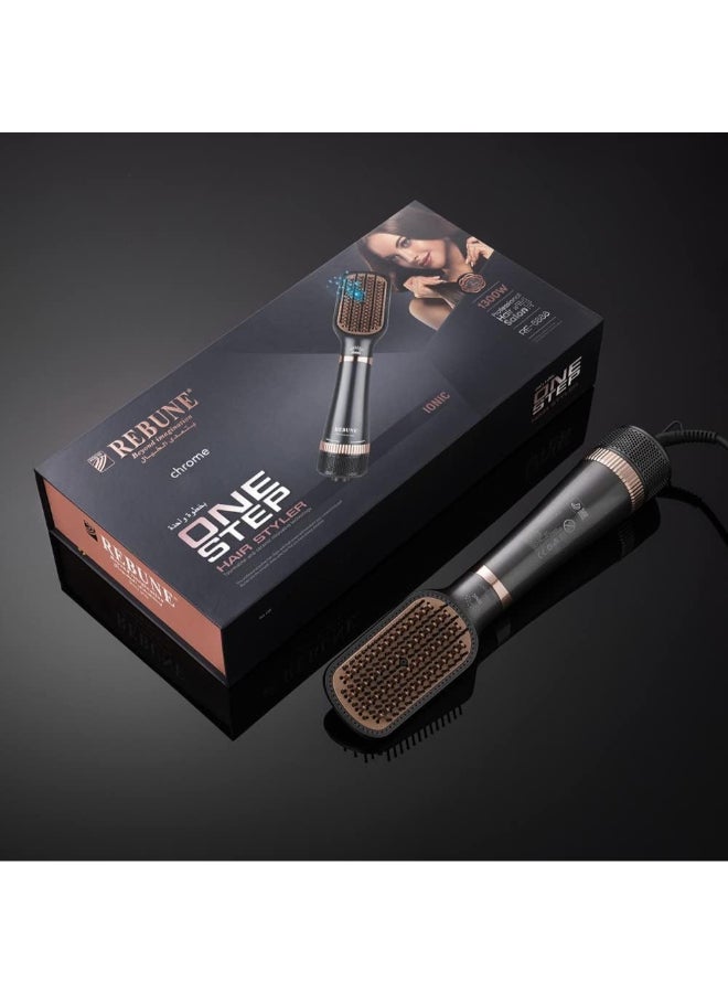 REBUNE 2-In-1 Hair Styler With Different Modern Design With Ions black - Image 4