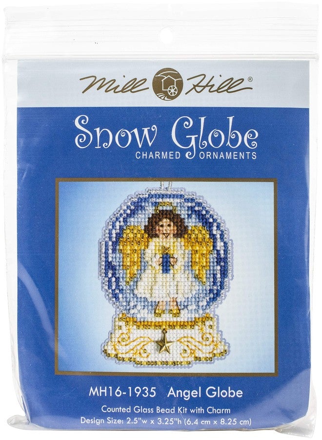 Mill Hill Angel Snow Globe Beaded Counted Cross Stitch Charmed Ornament Kit Mill Hill 2019 Snow Globes MH161935 - Image 1