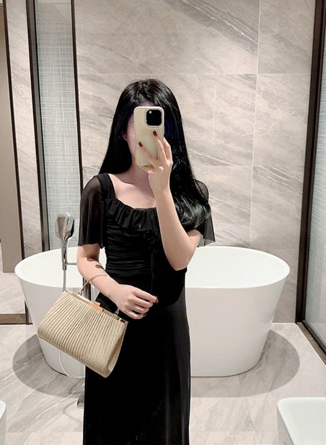 WAOKN Women's New Fashion Large Capacity Clutch Bag, Chain Party Handbag Clutch for Ladies, Wedding Banquet Evening Dress Carry Bags Gift bag  - Image 3