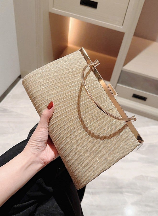 WAOKN Women's New Fashion Large Capacity Clutch Bag, Chain Party Handbag Clutch for Ladies, Wedding Banquet Evening Dress Carry Bags Gift bag  - Image 4