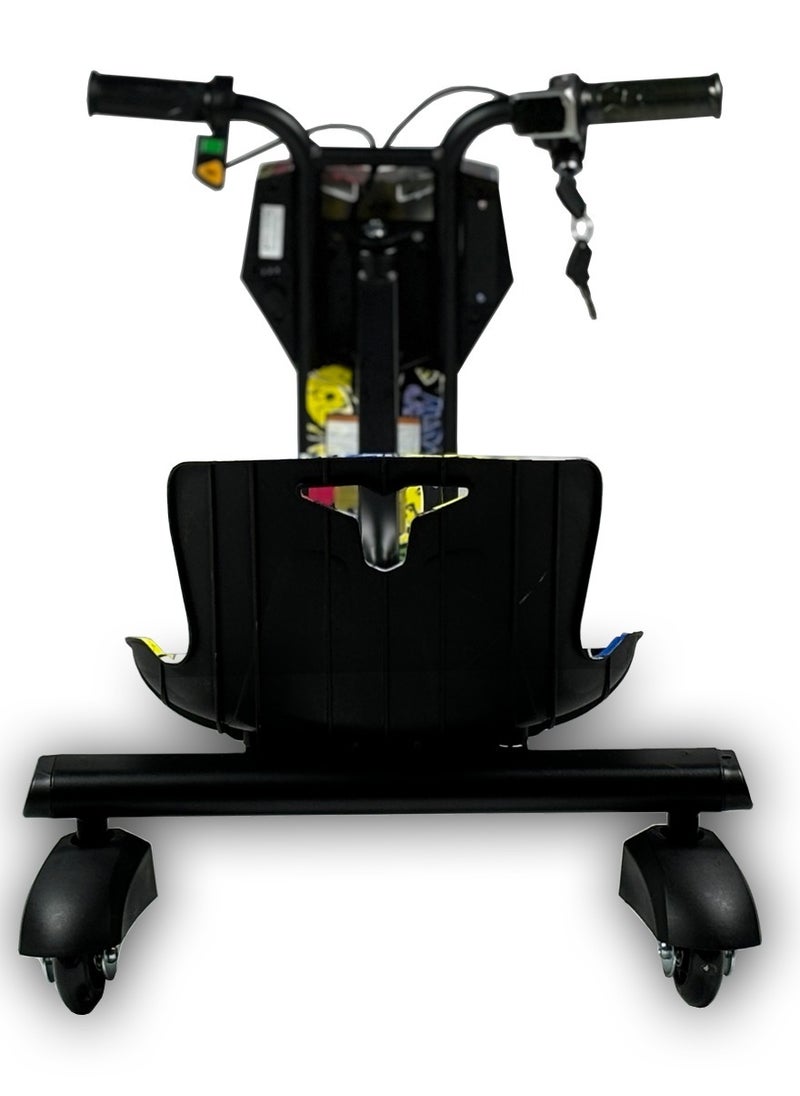 GOLD MANTIS Electric Drift Trike for Kids – 360° Spinning Fun Ride | Rechargeable Battery | Drift Scooter with Safety Brake – Graffiti Print  - Image 4