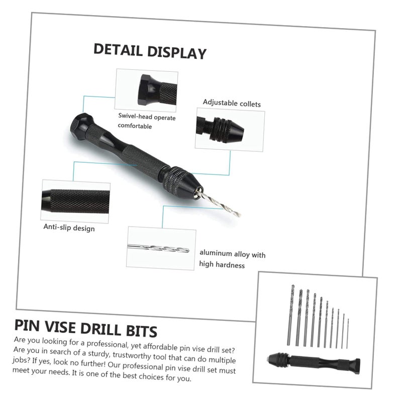 Hand Drill Bit Set 33Pcs Compact Rotary Tool for Jewelry Making Woodworking Model Crafting - Image 5