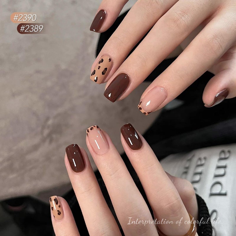 GAOY Gel Nail Polish, Brown Caramel Nude Red Gel Polish Kit for Salon Manicure and Nail Art DIY at Home - Image 4