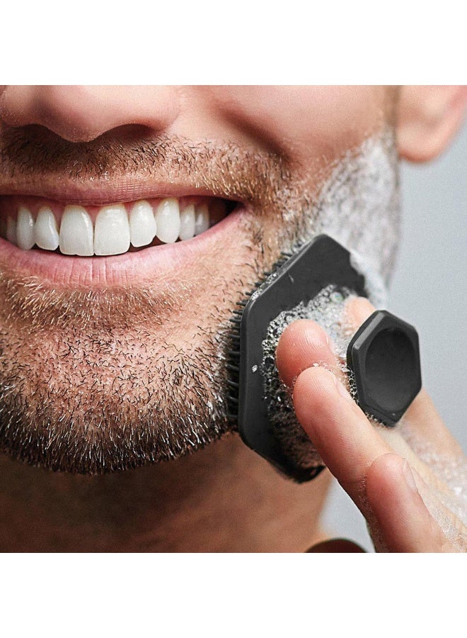ECVV Silicone Face Scrubber for Men, Gentle Exfoliating Body Brush Massager Removes Dead & Dry Skin, Body Scrubber Beard Brush for Skin Cleansing - Image 5