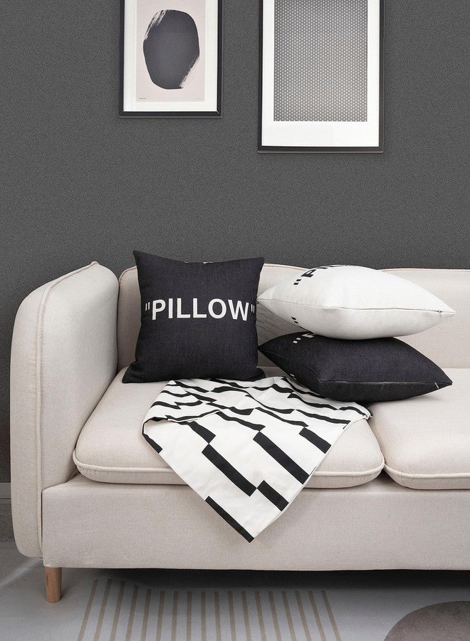 TwoDays Hypebeast Room Decor, Off White Inspired Pillow Quotation Decorative Throw Pillow Cover, Sneakerhead Decor, Square Cushion Case for Home Sofa Couch Decoration (White, 16"×16", Set of 2) - Image 4