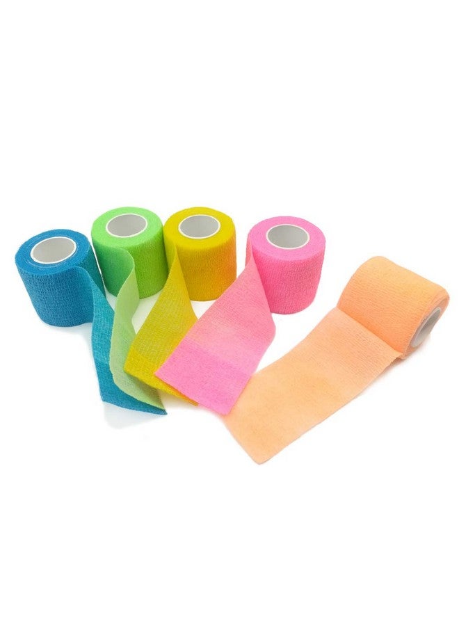 DE Rainbow Pack of Athletic Tape for Sports,Wrist,Ankle Self Adherent Cohesive Wrap Bandages 2 Inches X 5 Yards, First Aid Tape, Elastic Self Adhesive Tape (12PCS) - Image 2