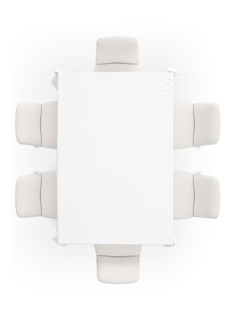 هوم تاون غطاء طاولة سادة أبيض 140x200cmسم - Image 3