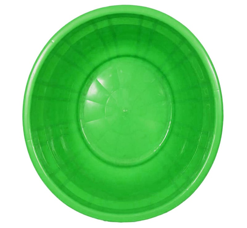Kuber Industries Leaf Printed 40 Lt Multipurpose Unbreakable Plastic Tub Bath TubWashing Tub Green Round - Image 3