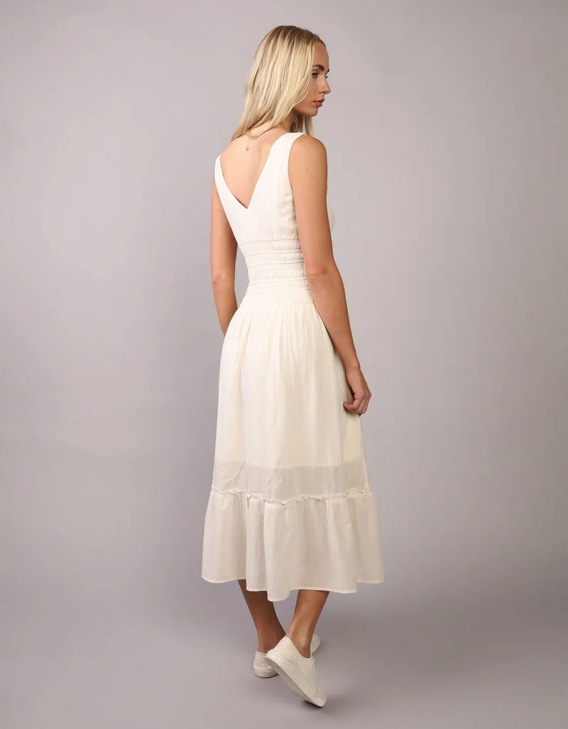 American Eagle AE Smocked Maxi Slip Dress