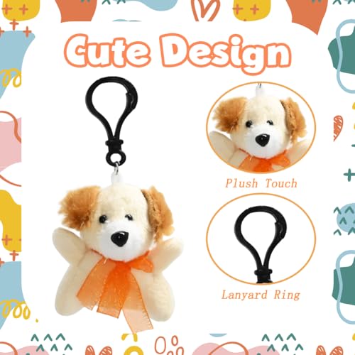 LUKBERA 28 Packs Plush Animals Keychain Stuffed Animals Keychain Toys for Valentines Day Easter Egg Fillers Classroom Exchange Gifts Goodie Bag - Image 5