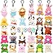 LUKBERA 28 Packs Plush Animals Keychain Stuffed Animals Keychain Toys for Valentines Day Easter Egg Fillers Classroom Exchange Gifts Goodie Bag - Image 2