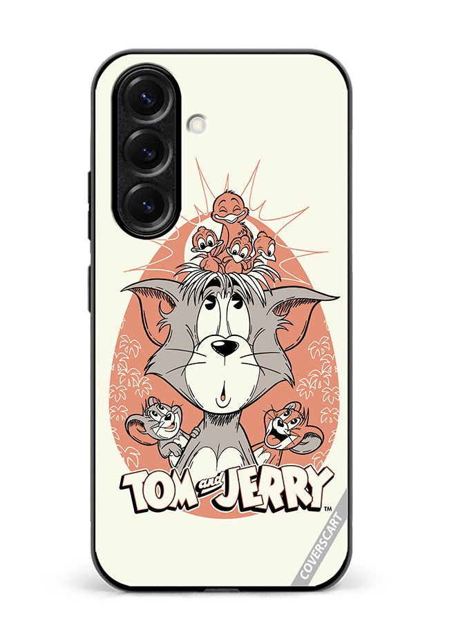 VR CREATIVE Protective Case Cover For Samsung Galaxy S25 Plus Tom And Jerry Design Multicolour