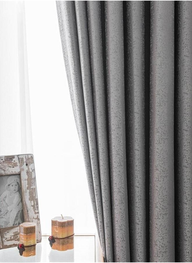 Generic - 2 Panels Blackout Curtains for Bedroom Insulation Noise Reduce Heat Grey - Image 1