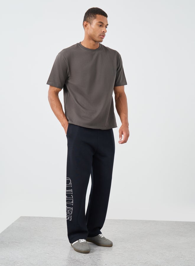 Styli Slogan Print Oversized Joggers - Image 2
