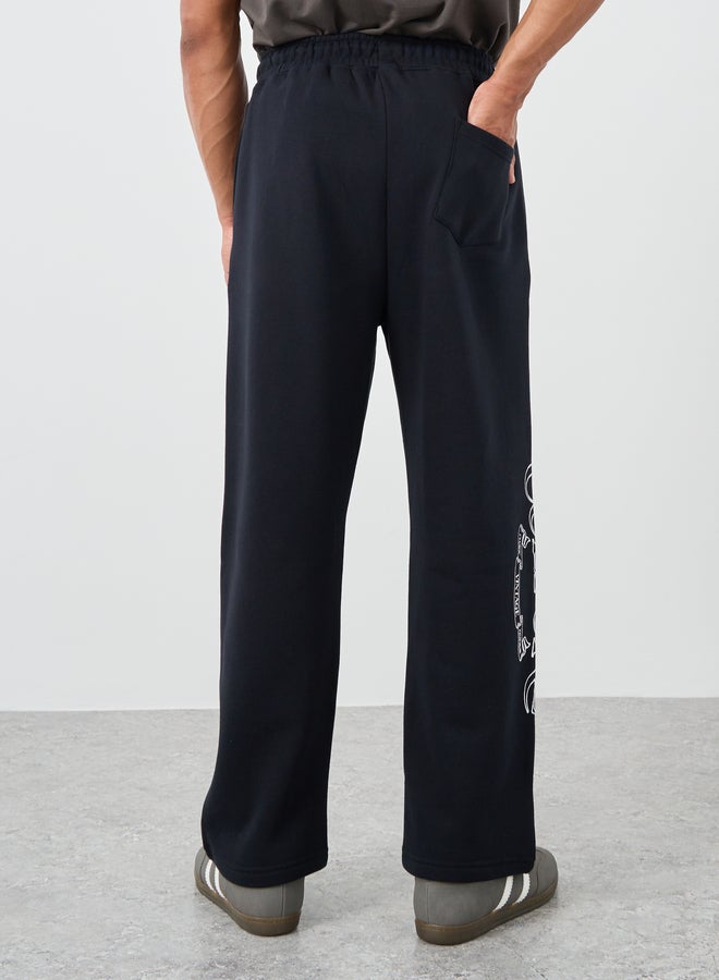 Styli Slogan Print Oversized Joggers - Image 5
