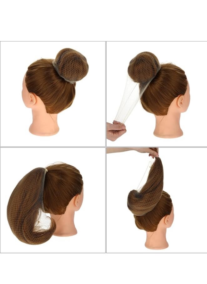 Prasacco - Prasacco 20 Pieces Hair Nets for Buns, 50 cm/20 inch, Blonde, Mesh, Invisible Ballet Hair Net for Girls Women - Image 1