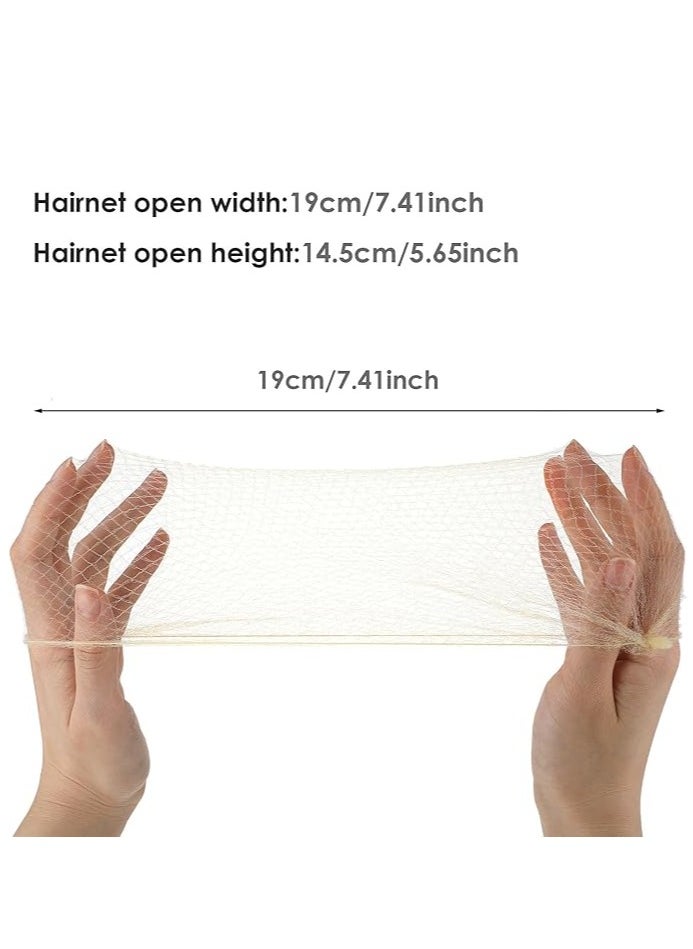 Prasacco - Prasacco 20 Pieces Hair Nets for Buns, 50 cm/20 inch, Blonde, Mesh, Invisible Ballet Hair Net for Girls Women - Image 1