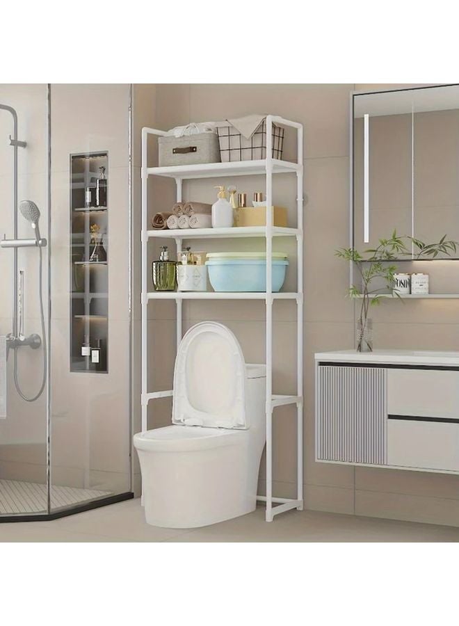 3 Tier Over The Toilet Shelf Black Metal Bathroom Organizer Storage Cabinet - Image 2
