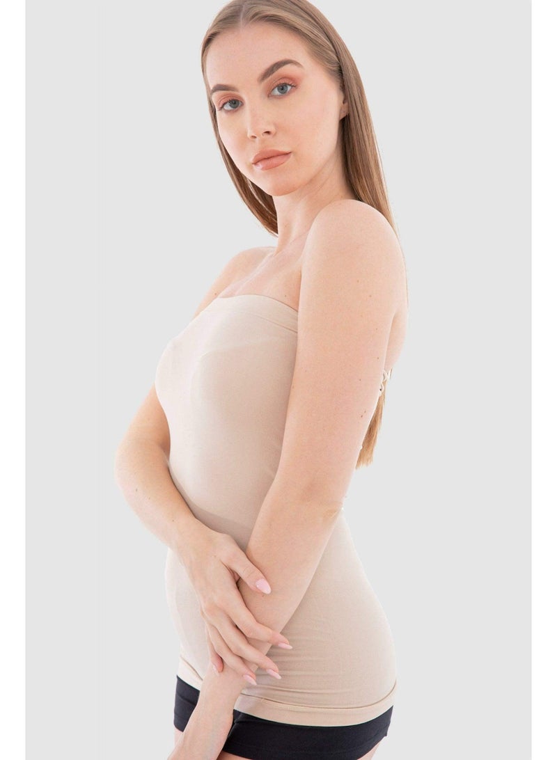 Carina Long Strapless Top (Cookies) - Image 2