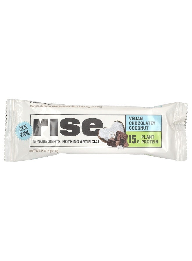 RiseBar Rise Bar, Protein Bar, Vegan Chocolatey Coconut, 12 Bars, 2.1 oz (60 g) Each - Image 3