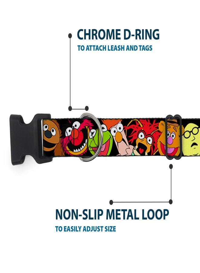 Buckle Down Buckle-Down Plastic Clip Collar - Muppets Faces Black - 1.5" Wide - Fits 16-23" Neck - Medium - Image 5