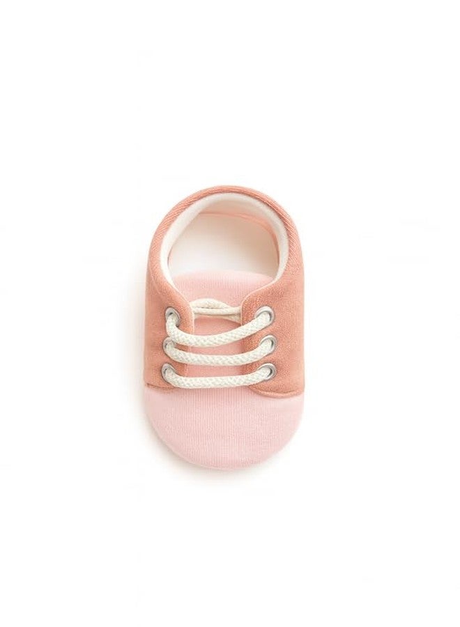Coocuddle Cuddlekicks: Dual Colour Casual Shoes | Soft & Comfortable Baby Shoes | Lightweight, Flexible & Breathable | Pink | Unisex Infant Footwear | Size 6-12M - Image 3