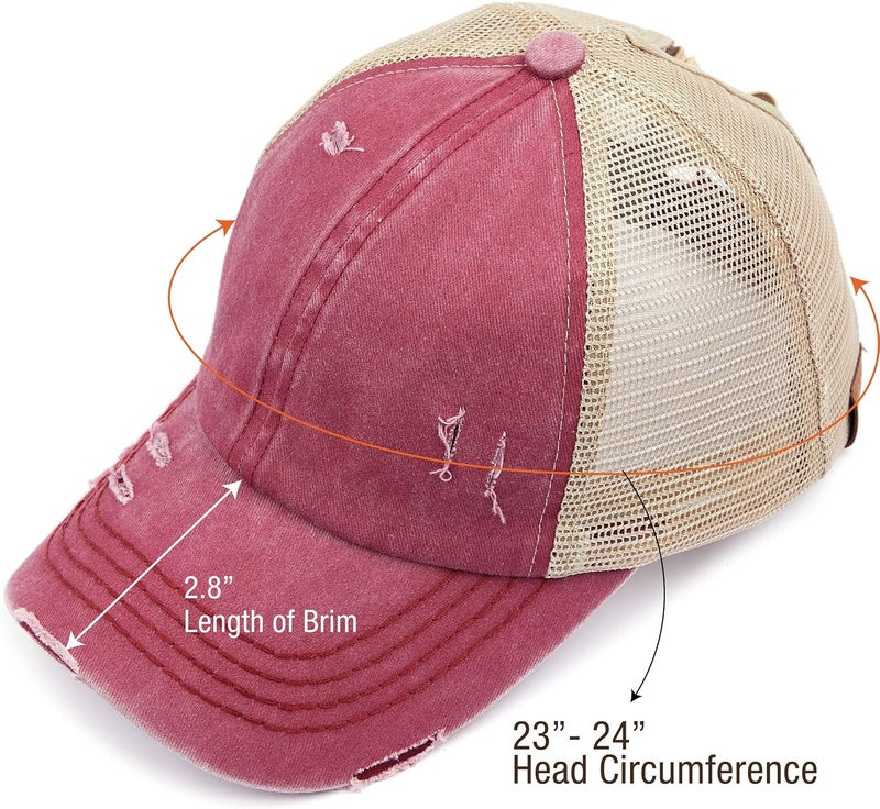 Cc Ponycap Messy High Bun Ponytail Adjustable Glitter Mesh Trucker Baseball Cap - Image 4