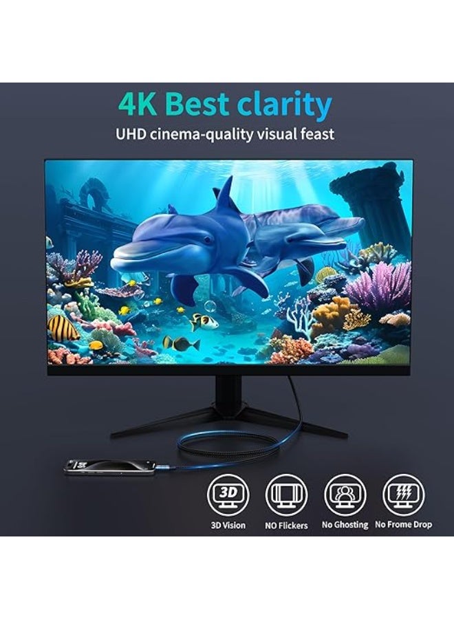 كابل USB-C إلى USB-C بطول 5 متر – شحن سريع حتى 100 واط – نقل بيانات بسرعة 10Gbps – يدعم إخراج فيديو 4K – مناسب للموبايلات واللابتوبات والشاشات - Image 2