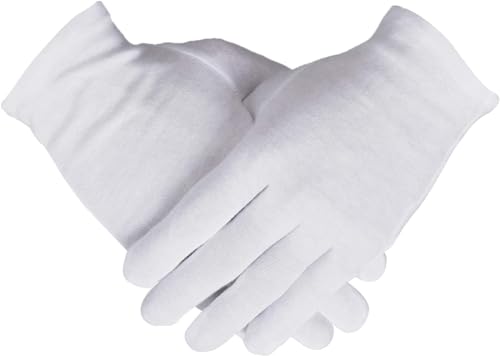 Smilco 100 Cotton Gloves 6 Pairs White Cotton Gloves for Women Dry Hands Eczema SPA Moisturizing  Work Glove for Serving Archival Coin Jewelry Inspection